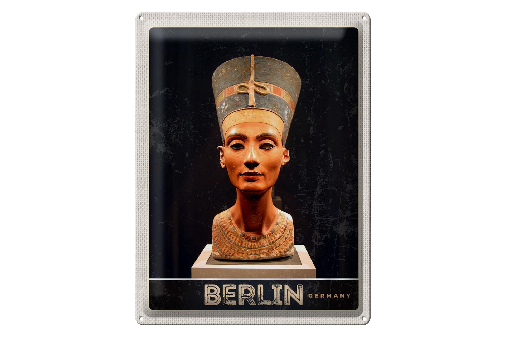 Blechschild Reise 30x40 cm Berlin Deutschland Museum Pharao