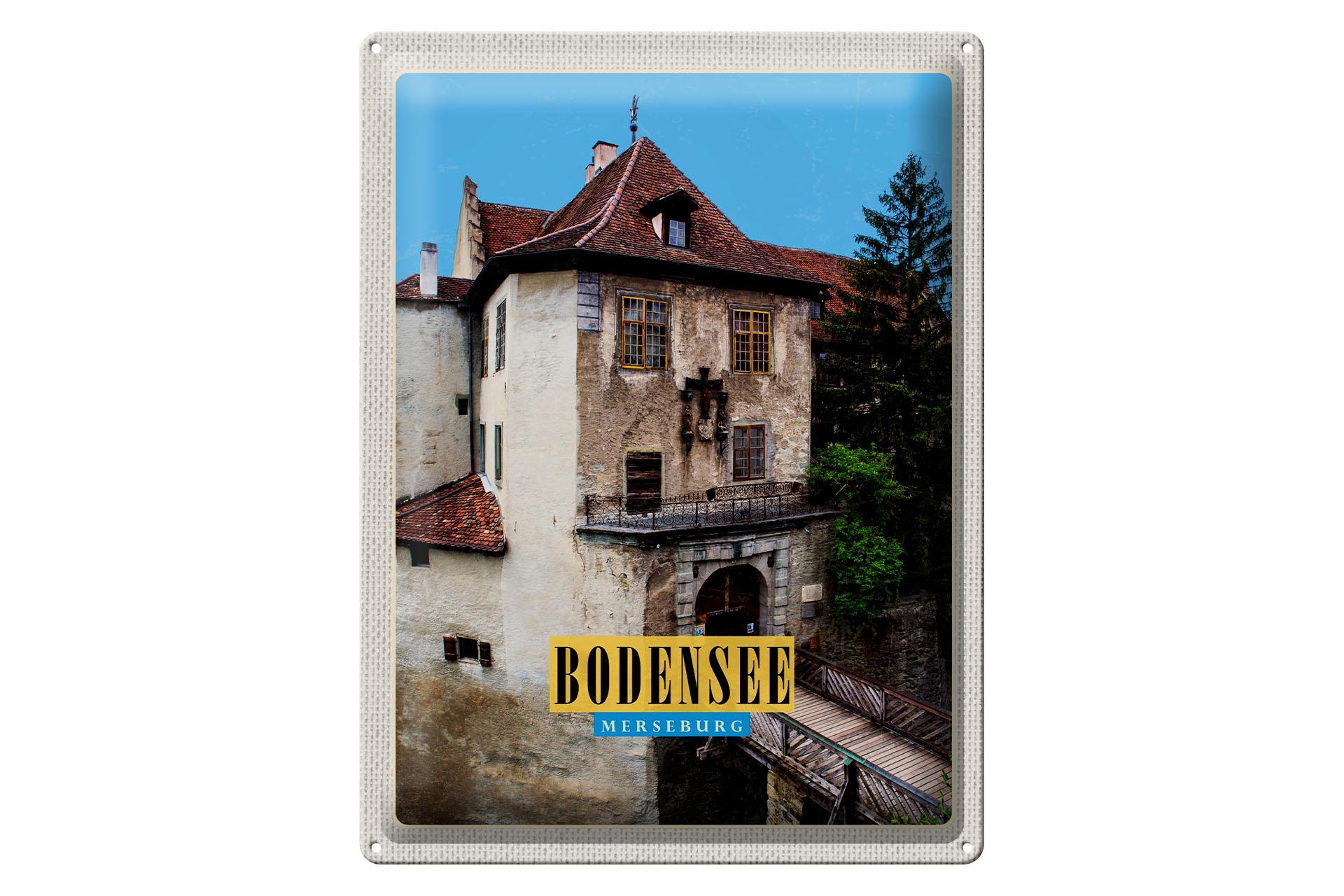 Blechschild Reise 30x40 cm Bodensee Deutschland Merseburg