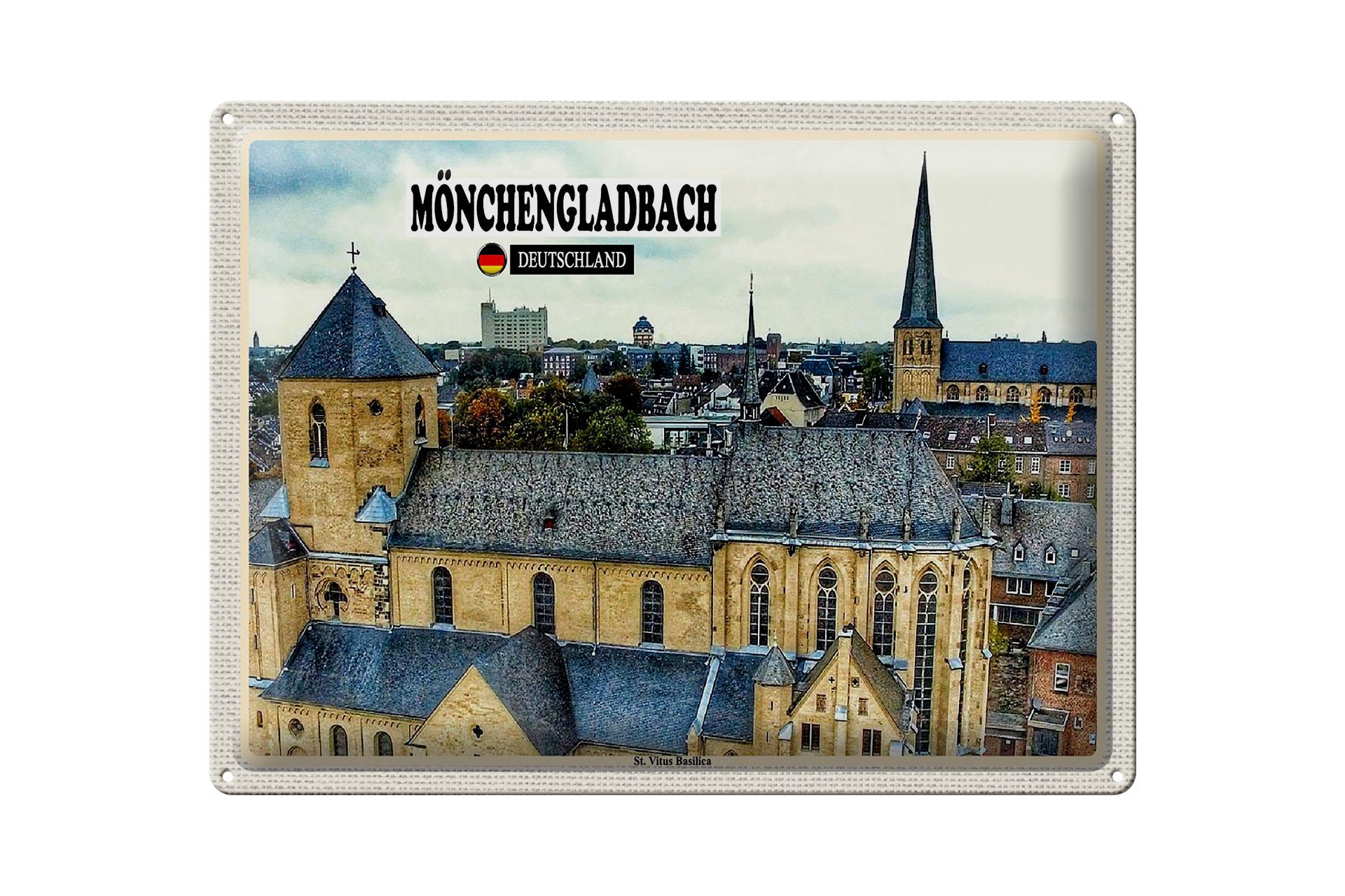 Blechschild Städte Mönchengladbach St. Vitus Basilika 40x30 cm Schild